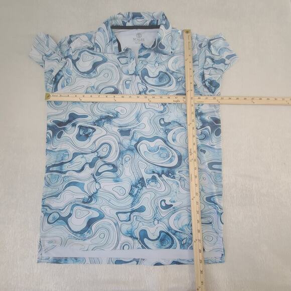 Scales TOPO polo Men's polo blue Size Medium - Picture 7 of 10